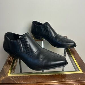 Durango Womens Black Leather Cowgirl Boots Booties Size 11M Western pointed Toe